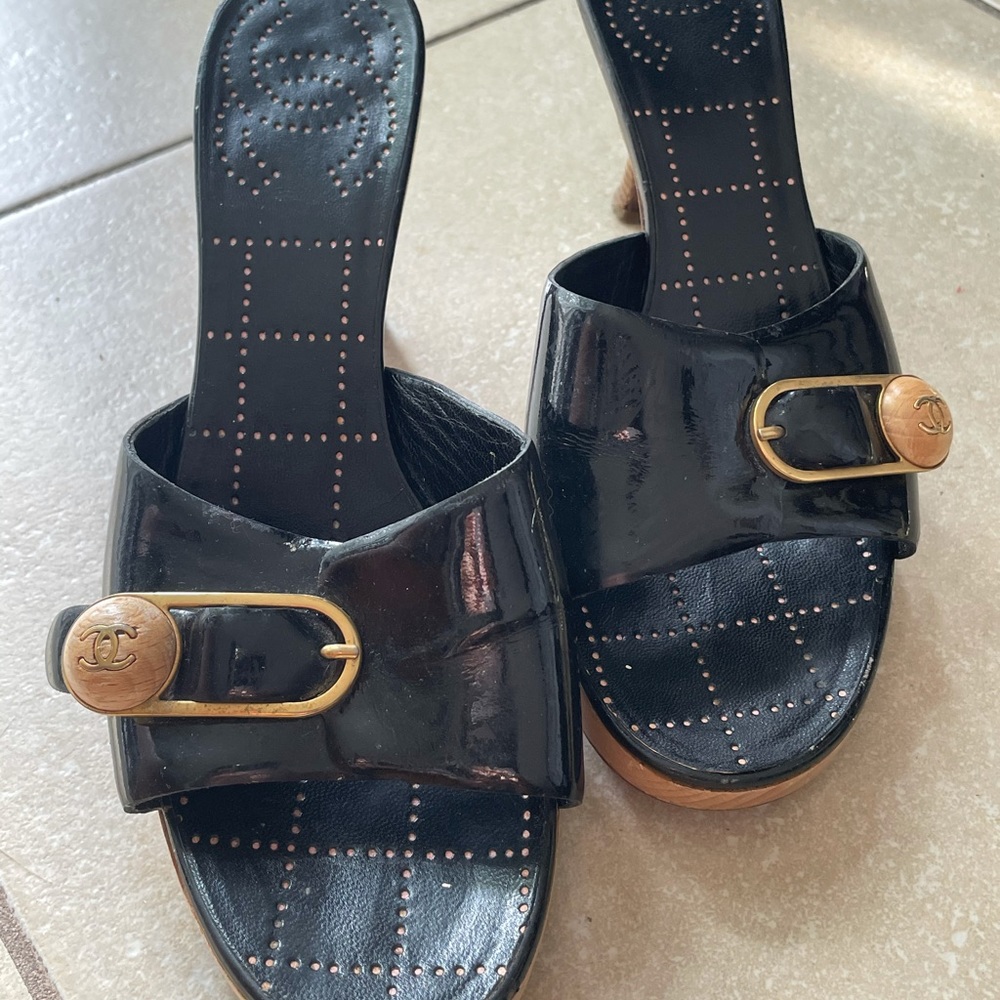 Chanel slip on heels Authetic